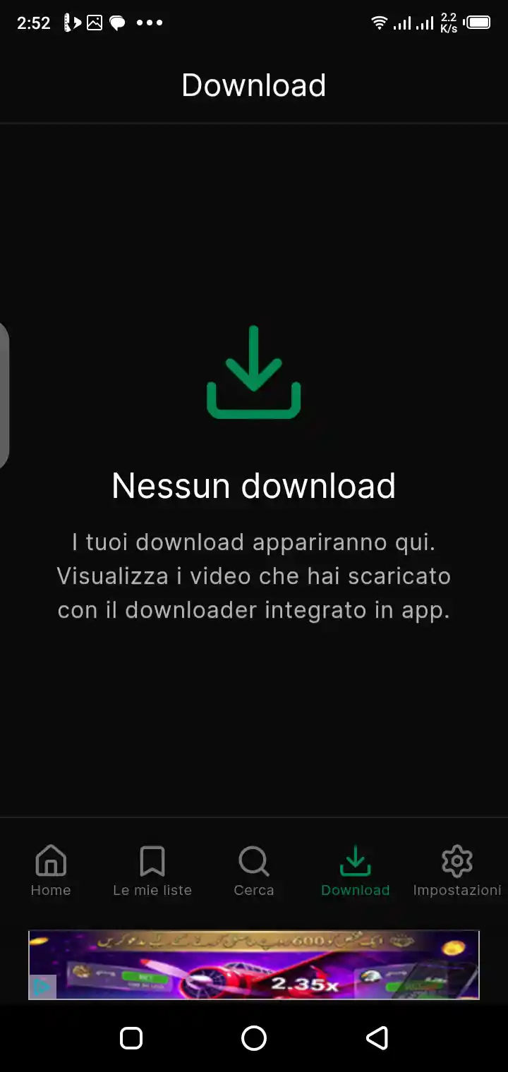 Streaming Community account sign-in and sync settings screen